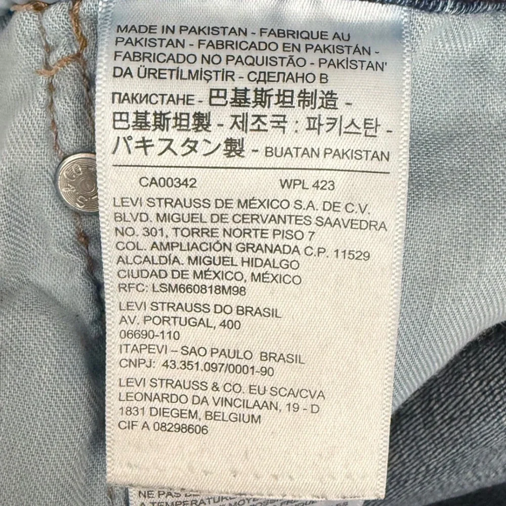 Levis 505 Regular Fit Mens‎ Jeans 35x28 Blue Denim Straight Leg Stretch